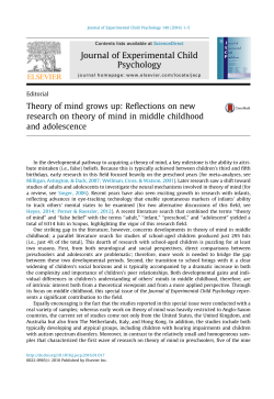 Theory of mind grows up: Reflections on new research on theory of