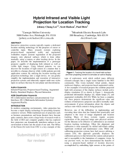 Hybrid Infrared and Visible Light Projection for Location Tracking