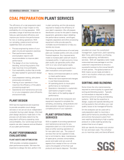 Coal Preparation Plant Services
