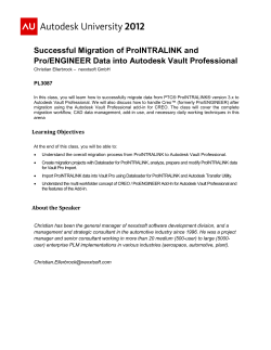 ProINTRALINK to Autodesk Vault Professional Migration