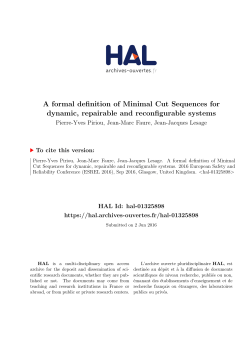 A formal definition of Minimal Cut Sequences for dynamic