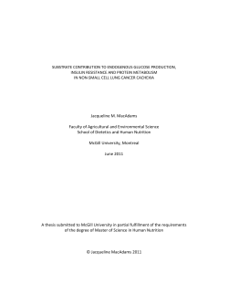 substrate contribution to endogenous glucose production