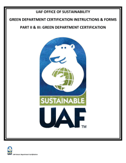 Green Department Certification Process