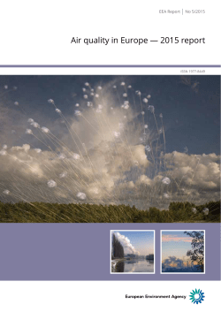 Air quality in Europe &mdash; 2015 report