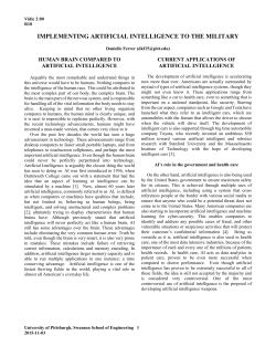 implementing artificial intelligence to the military
