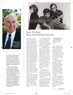 Iconic `60s Band Barry and the Remains Honored