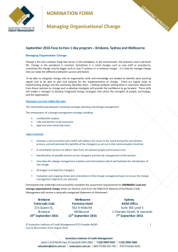 Footer information here - Australian Institute of Credit Management