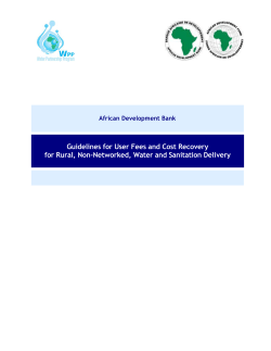 Guidelines for User Fees and Cost Recovery for Rural, Networked