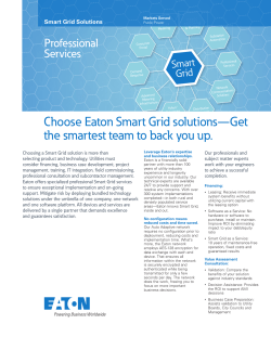 Choose Eaton Smart Grid solutions&mdash;Get the smartest team to back