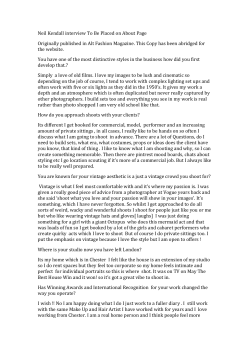 Neil Kendall interview