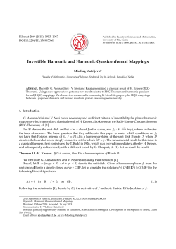 Invertible Harmonic and Harmonic Quasiconformal Mappings - PMF-a