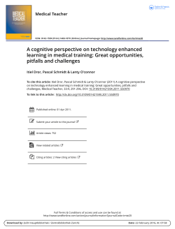 A cognitive perspective on technology enhanced learning in medical