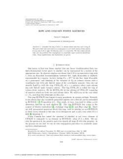 ROW AND COLUMN FINITE MATRICES 1. Introduction One learns
