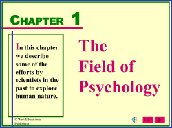 Approaches to Psychology Biopsychological Behavioral