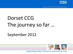 CCG mission, aim and values Presentation to staff Monday 10