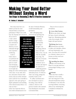 Making Your Band Better Without Saying a Word