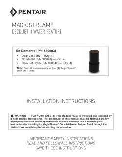 MAGICSTREAM&reg; DECK JET II WATER FEATURE
