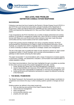 sea level rise problem definition consultation response
