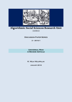 Algorithmic Social Sciences Research Unit