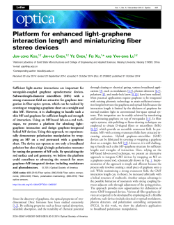 Platform for enhanced light–graphene interaction