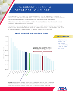 us consumers get a great deal on sugar