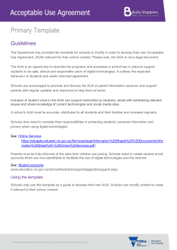 Acceptable Use Agreement- Primary School Template