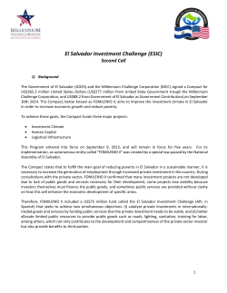 El Salvador Investment Challenge (ESIC)