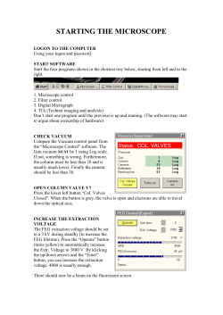 Inserting a specimen holder