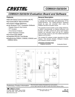 CDB5531/32/33/34 CDB5531/32/33/34 Evaluation Board and