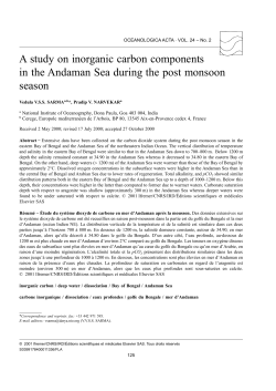 A study on inorganic carbon components in the - Archimer