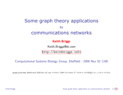 Some graph theory applications to communications