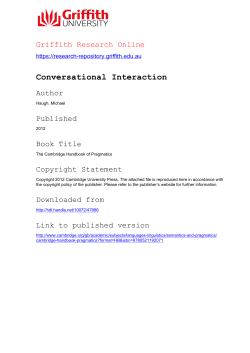 Conversational Interaction