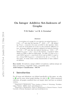 On Integer Additive Set-Indexers of Graphs arXiv