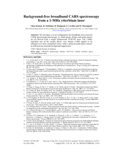 Background-free broadband CARS spectroscopy