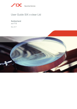 Switzerland - User Guide SIX x-clear Ltd | xcl-715