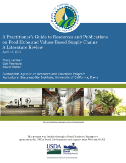 A Practitioner`s Guide to Resources and Publications on Food Hubs