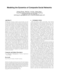 Modeling the Dynamics of Composite Social Networks