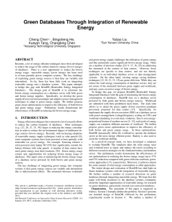 Green Databases Through Integration of Renewable Energy