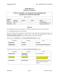 Text proposal on the algorithm and parameters for spectrum allocation