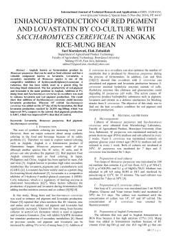 enhanced production of red pigment and lovastatin by co