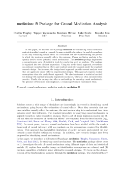 mediation: R Package for Causal Mediation Analysis