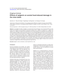 Effects of apigenin on scrotal heat