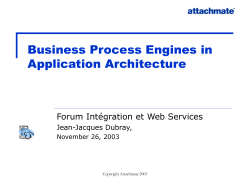 Nouvelles Architecture Applicatives