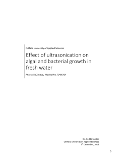 Effect of ultrasonication on algal and bacterial growth in