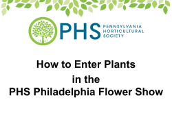 how to enter plants in the flower show