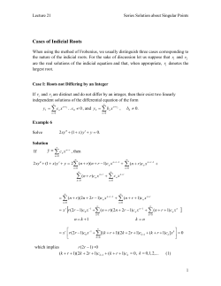 Solution about singular points