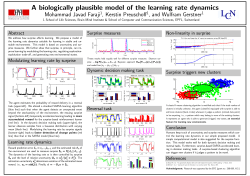 A biologically plausible model of the learning rate