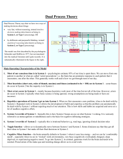 Dual Process Theory