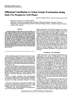 Diffusional Contribution to Carbon Isotope