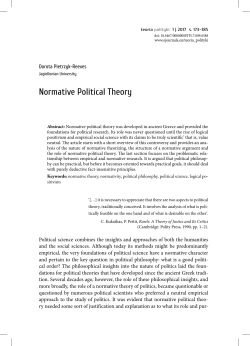 Normative Political Theory